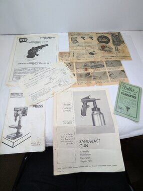 Vintage 1960s-80s Workshop Manuals Ephemera Lot Junk Journal Paper Sears Weller